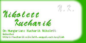 nikolett kucharik business card